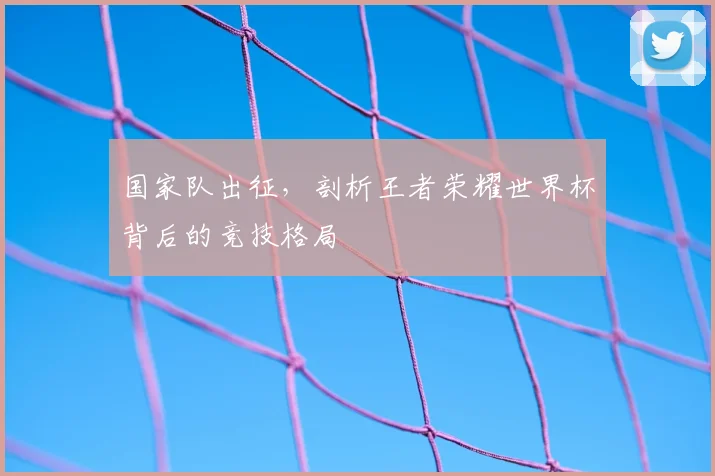 国家队出征,剖析王者荣耀世界杯背后的竞技格局